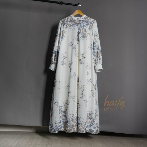 a Gamis Sifon Print Floral Broken White
