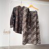 a Stelan Batik Cap Mega Mendung Coklat Mix