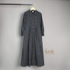 a Gamis Linen Salur Hitam