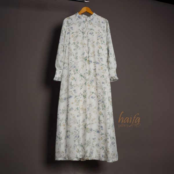 a Gamis Sifon Floral Broken White